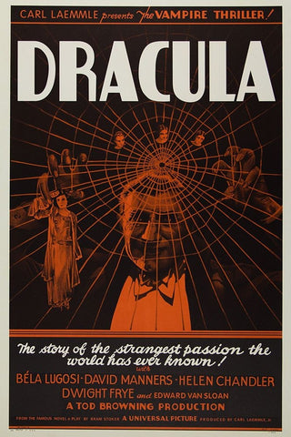 Dracula-1931 White Modern Wood Framed Art Print with Double Matting by Vintage Hollywood Archive