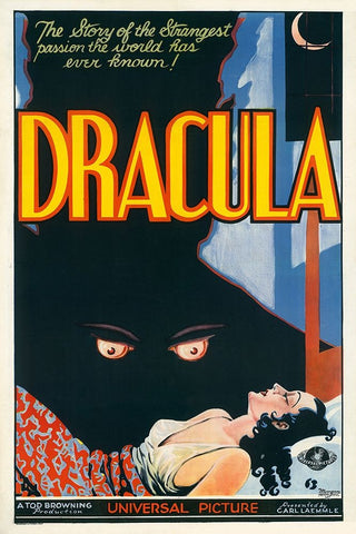 Dracula-1931 Black Ornate Wood Framed Art Print with Double Matting by Vintage Hollywood Archive