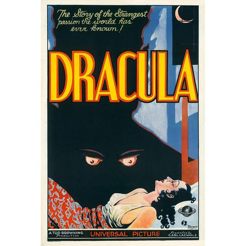 Dracula-1931 Gold Ornate Wood Framed Art Print with Double Matting by Vintage Hollywood Archive