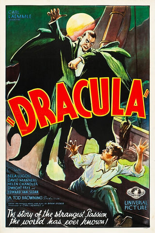 Dracula-1931 Black Ornate Wood Framed Art Print with Double Matting by Vintage Hollywood Archive