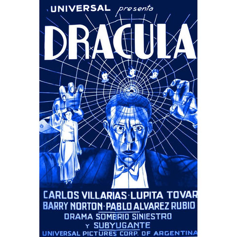 Dracula-1931 Black Modern Wood Framed Art Print with Double Matting by Vintage Hollywood Archive