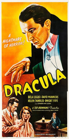 Dracula-1947 White Modern Wood Framed Art Print with Double Matting by Vintage Hollywood Archive