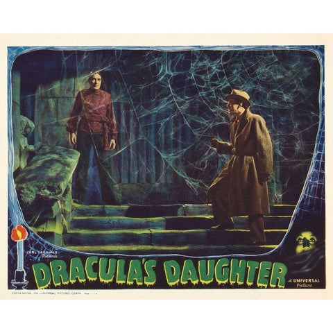 Draculas Daughter-1936 Gold Ornate Wood Framed Art Print with Double Matting by Vintage Hollywood Archive