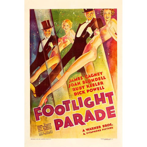 Footlight Parade-1933 White Modern Wood Framed Art Print by Vintage Hollywood Archive