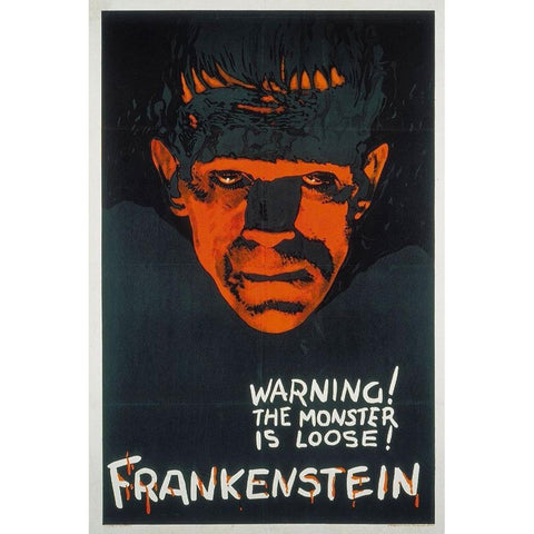 Frankenstein-1931 White Modern Wood Framed Art Print by Vintage Hollywood Archive