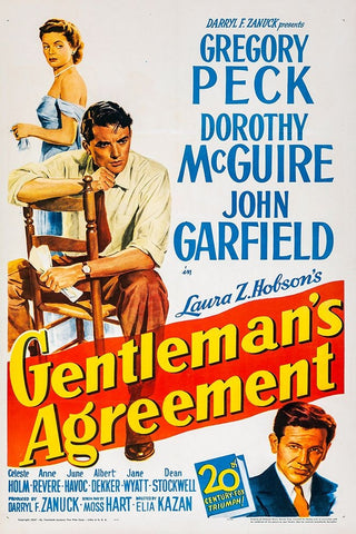 Gentlemans Agreement-1947 White Modern Wood Framed Art Print with Double Matting by Vintage Hollywood Archive