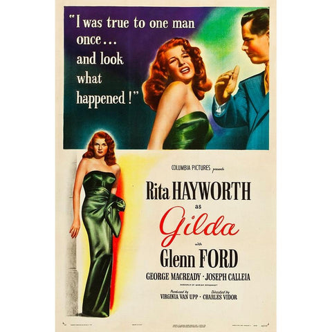 Gilda-1946 Black Modern Wood Framed Art Print with Double Matting by Vintage Hollywood Archive