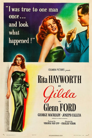 Gilda-1946 Black Ornate Wood Framed Art Print with Double Matting by Vintage Hollywood Archive