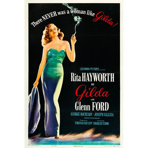 Gilda-1946 Gold Ornate Wood Framed Art Print with Double Matting by Vintage Hollywood Archive