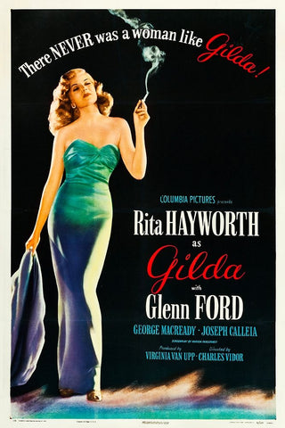 Gilda-1946 White Modern Wood Framed Art Print with Double Matting by Vintage Hollywood Archive