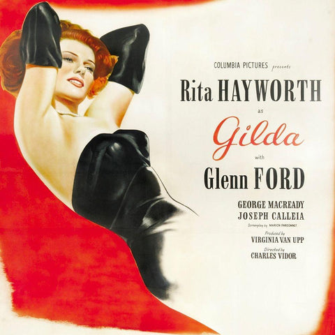 Gilda-1946 White Modern Wood Framed Art Print by Vintage Hollywood Archive