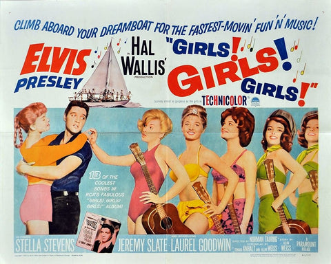 Girls! Girls! Girls!-1962 Black Ornate Wood Framed Art Print with Double Matting by Vintage Hollywood Archive