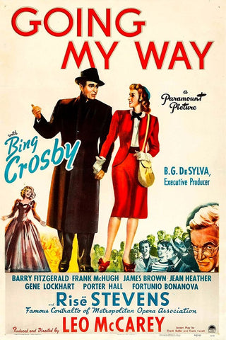 Going my Way-1944 Black Ornate Wood Framed Art Print with Double Matting by Vintage Hollywood Archive