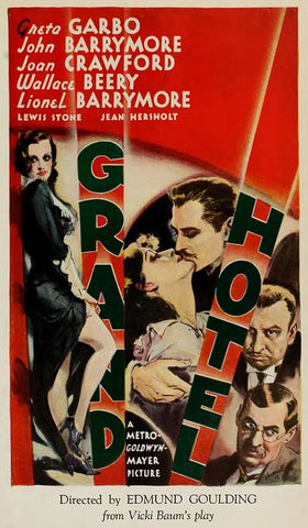 Grand Hotel-1932 Black Ornate Wood Framed Art Print with Double Matting by Vintage Hollywood Archive