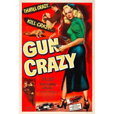 Gun Crazy-1950 White Modern Wood Framed Art Print by Vintage Hollywood Archive