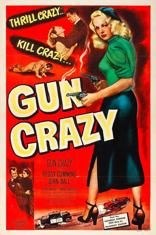 Gun Crazy-1950 White Modern Wood Framed Art Print with Double Matting by Vintage Hollywood Archive