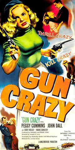 Gun Crazy-1950 Black Ornate Wood Framed Art Print with Double Matting by Vintage Hollywood Archive