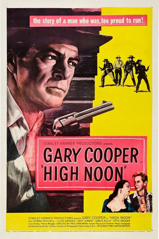 High Noon-1952 White Modern Wood Framed Art Print with Double Matting by Vintage Hollywood Archive