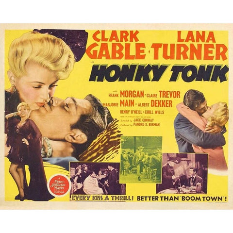 Honky Tonk-1941 Gold Ornate Wood Framed Art Print with Double Matting by Vintage Hollywood Archive