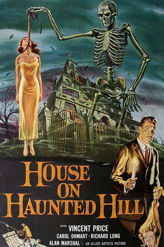 House on a Haunted Hill-1958 Black Ornate Wood Framed Art Print with Double Matting by Vintage Hollywood Archive