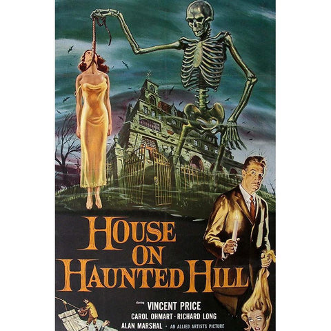 House on a Haunted Hill-1958 White Modern Wood Framed Art Print by Vintage Hollywood Archive