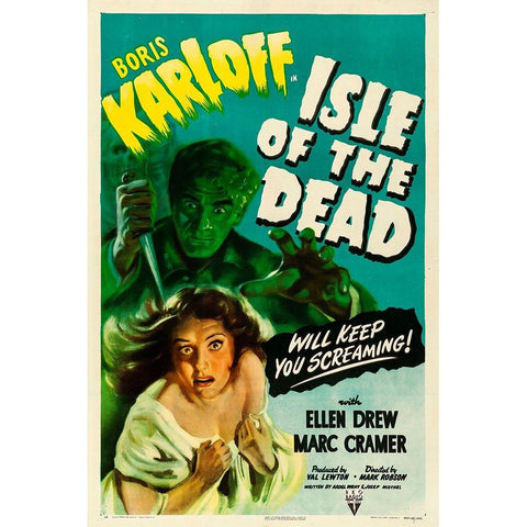 Isle of the Dead-1945 Black Modern Wood Framed Art Print with Double Matting by Vintage Hollywood Archive