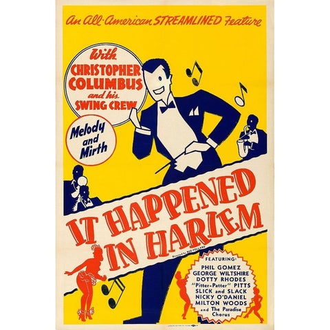 It Happened in Harlem White Modern Wood Framed Art Print by Vintage Hollywood Archive