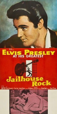 Jailhouse Rock-1957 Black Ornate Wood Framed Art Print with Double Matting by Vintage Hollywood Archive