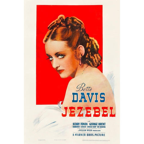 Jezebel-1938 White Modern Wood Framed Art Print by Vintage Hollywood Archive