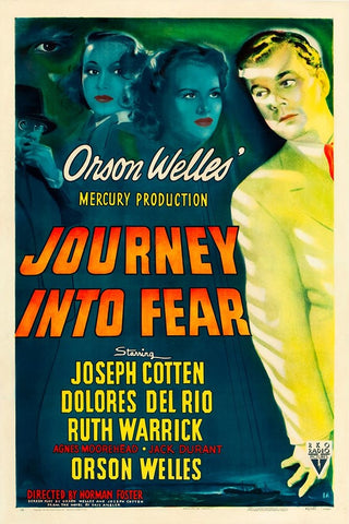 Journey into Fear-1942 Black Ornate Wood Framed Art Print with Double Matting by Vintage Hollywood Archive