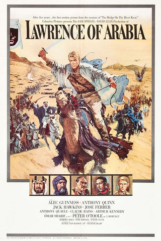 Lawrence of Arabia White Modern Wood Framed Art Print with Double Matting by Vintage Hollywood Archive