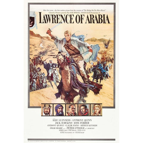 Lawrence of Arabia Gold Ornate Wood Framed Art Print with Double Matting by Vintage Hollywood Archive