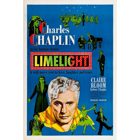 Limelight-1952 White Modern Wood Framed Art Print by Vintage Hollywood Archive