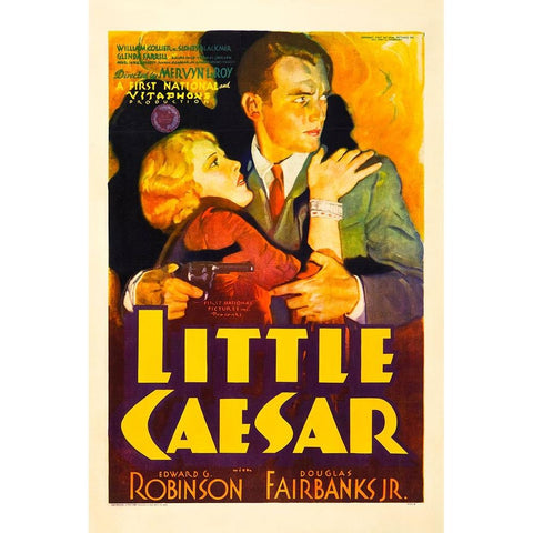 Little Caesar-1931 Gold Ornate Wood Framed Art Print with Double Matting by Vintage Hollywood Archive