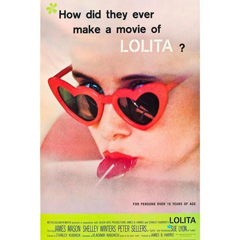 Lolita-1962 White Modern Wood Framed Art Print by Vintage Hollywood Archive