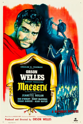 Macbeth-1948 White Modern Wood Framed Art Print with Double Matting by Vintage Hollywood Archive