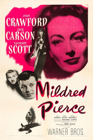 Mildred Pierce-1945 White Modern Wood Framed Art Print with Double Matting by Vintage Hollywood Archive