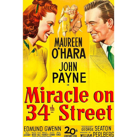 Miracle on 34th Street-1947 White Modern Wood Framed Art Print by Vintage Hollywood Archive