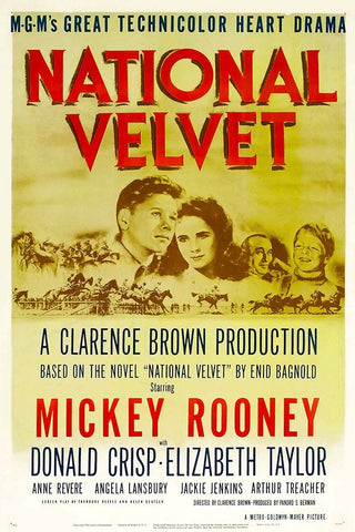 National Velvet-1944 Black Ornate Wood Framed Art Print with Double Matting by Vintage Hollywood Archive