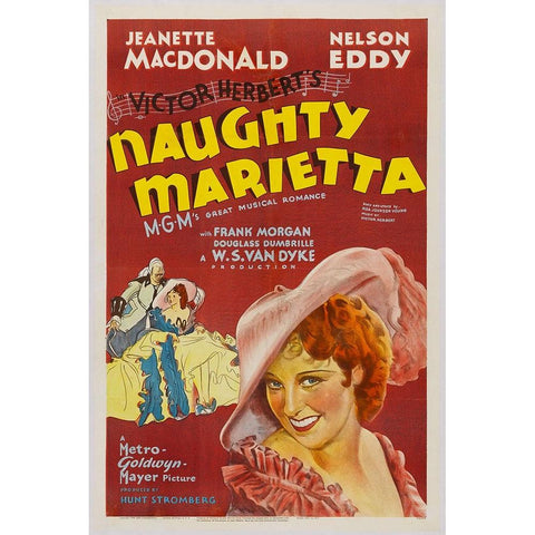 Naughty Marietta-1944 Black Modern Wood Framed Art Print with Double Matting by Vintage Hollywood Archive