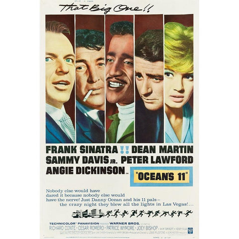 Oceans 11-1960 White Modern Wood Framed Art Print by Vintage Hollywood Archive