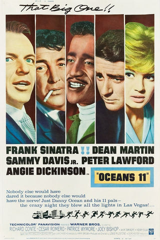 Oceans 11-1960 White Modern Wood Framed Art Print with Double Matting by Vintage Hollywood Archive