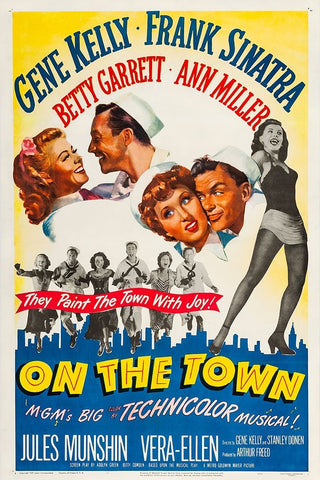 On the Town-1949 Black Ornate Wood Framed Art Print with Double Matting by Vintage Hollywood Archive