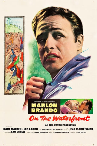 On the Waterfront-1954 White Modern Wood Framed Art Print with Double Matting by Vintage Hollywood Archive