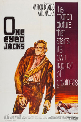 One-Eyed Jacks-1959 White Modern Wood Framed Art Print with Double Matting by Vintage Hollywood Archive