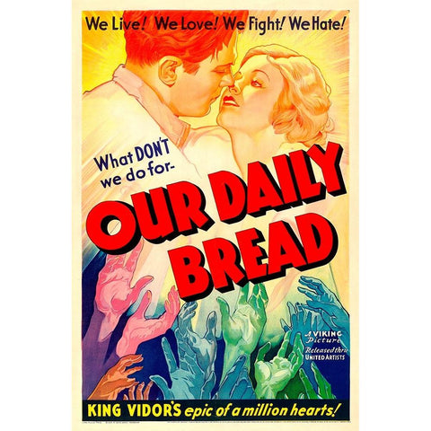 Our Daily Bread-1934 Black Modern Wood Framed Art Print with Double Matting by Vintage Hollywood Archive