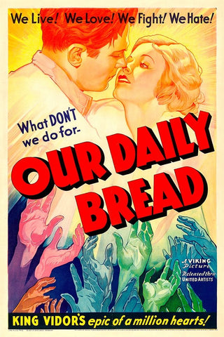 Our Daily Bread-1934 Black Ornate Wood Framed Art Print with Double Matting by Vintage Hollywood Archive