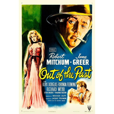 Out of the Past-1947 Gold Ornate Wood Framed Art Print with Double Matting by Vintage Hollywood Archive