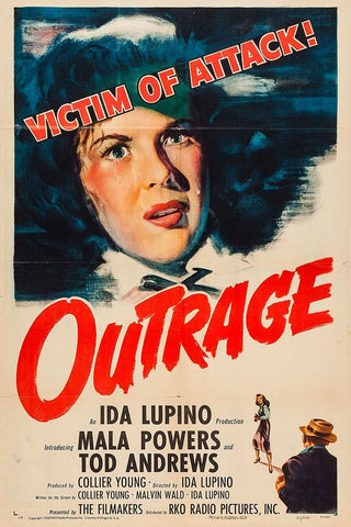 Outrage-1950 Black Ornate Wood Framed Art Print with Double Matting by Vintage Hollywood Archive