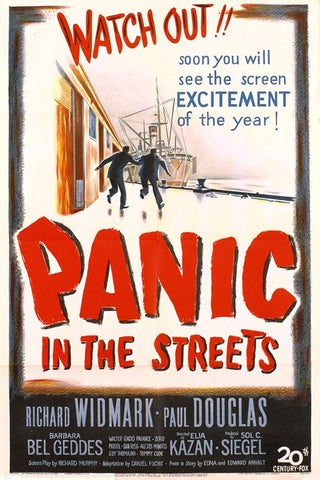 Panic in the Streets-1950 Black Ornate Wood Framed Art Print with Double Matting by Vintage Hollywood Archive